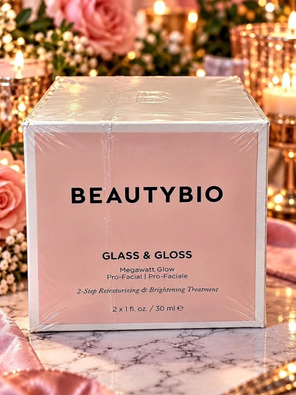 BeautyBio Glass & Gloss Megawatt Glow Pro-Facial 2-Step Set SEALED